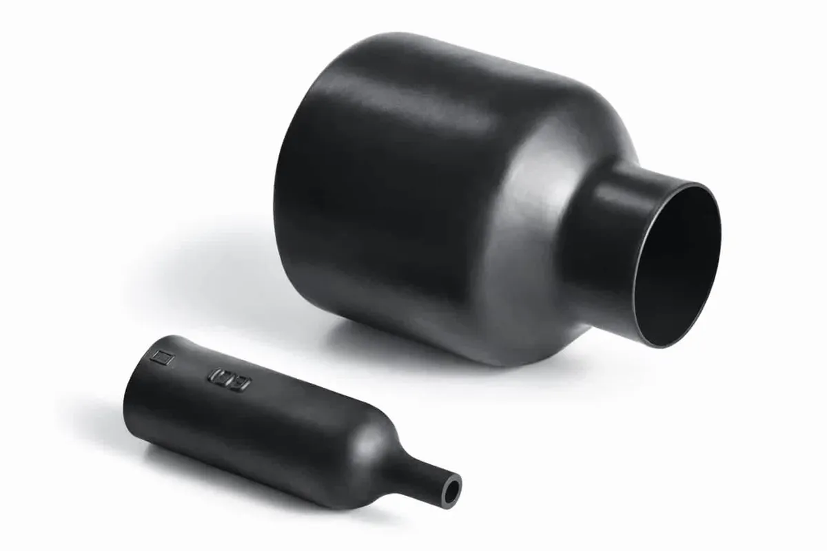 Helashrink 100 bottle heat shrink boot without rib for connector strain relief and easy re-entry repair