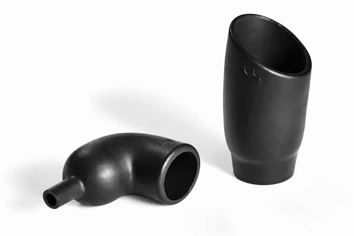 Helashrink 1100 thick wall right angle heat shrink shape without rib for connector cable strain relief