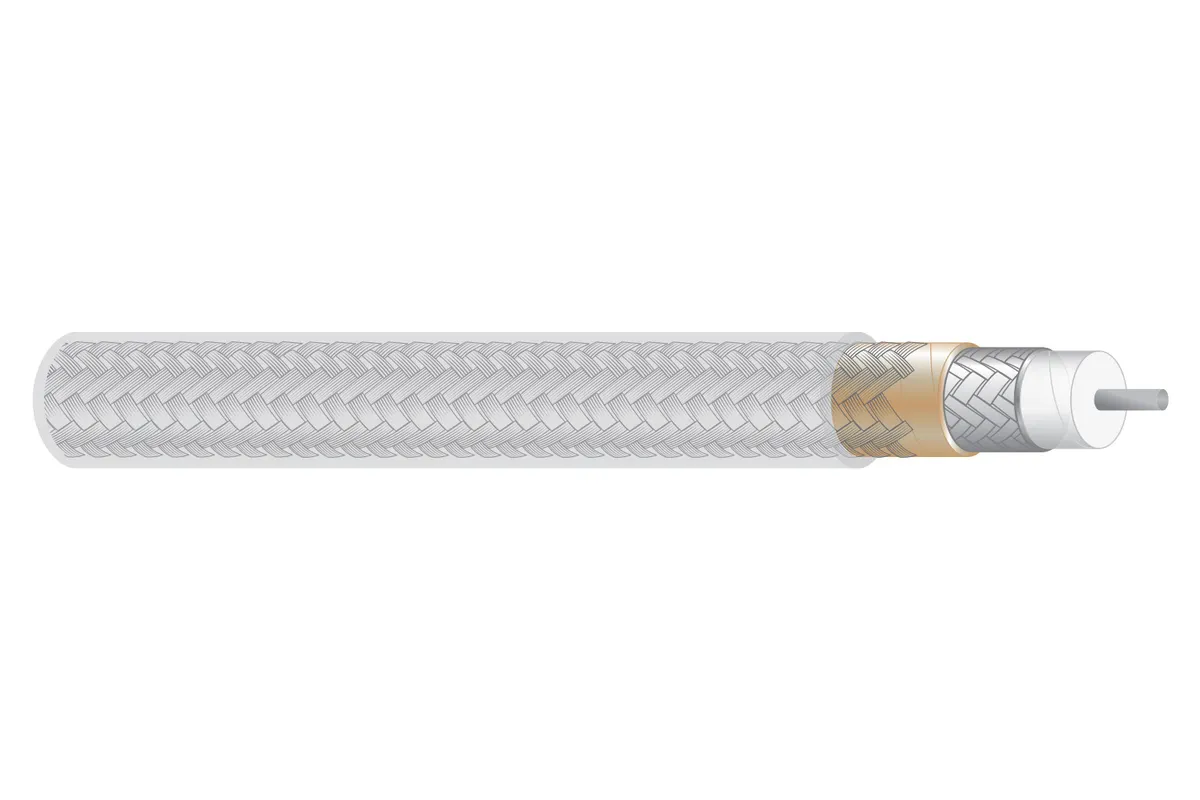 SB strip band coaxial cable with solid PTFE dielectric