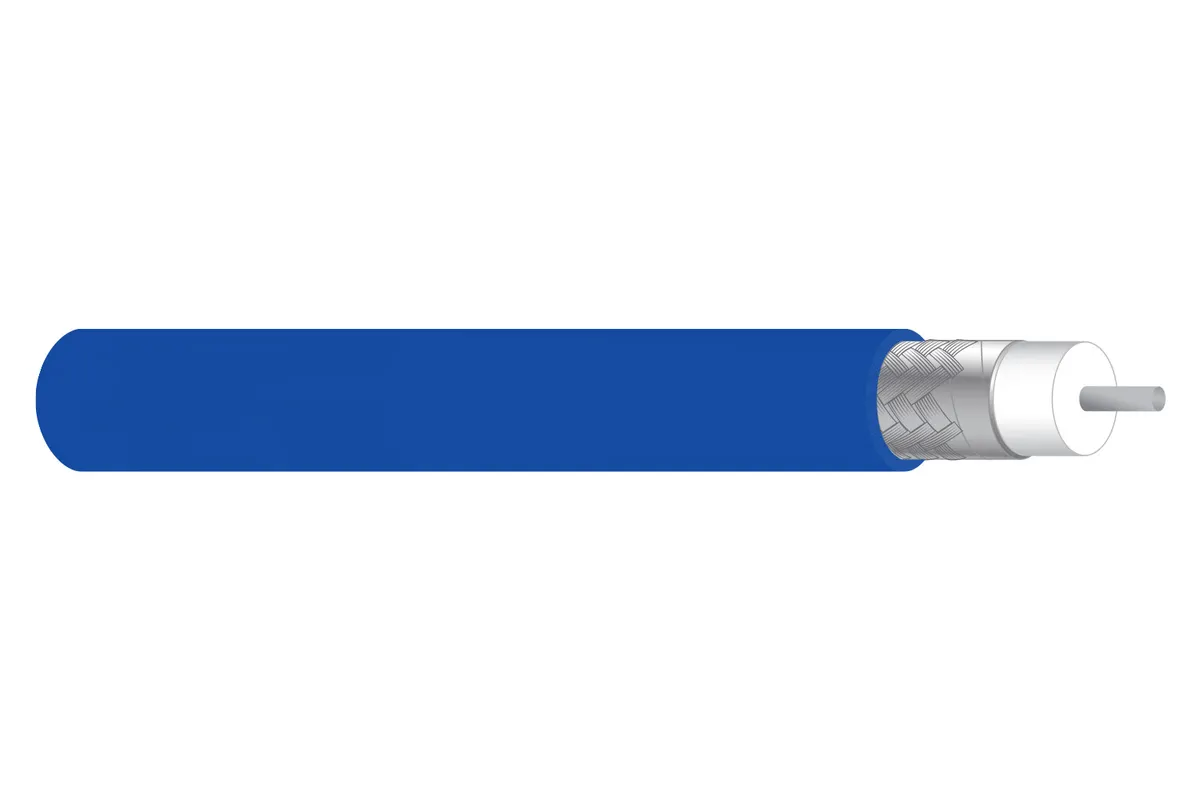 SS spiral strip coaxial cable with composite strip and round braid shielding