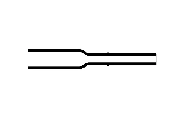 Overview diagram of Helashrink 120 series bottle shaped heat shrink boots without rib for extended strain relief