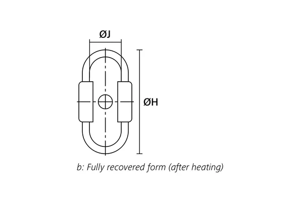 Technical drawing showing the fully recovered top view of a top entry heat shrink connector cover