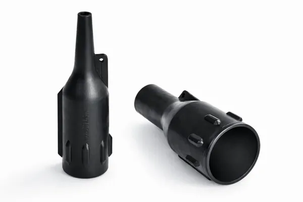 Helashrink 190 bottle heat shrink boot with external ribs for small audio connectors and grip