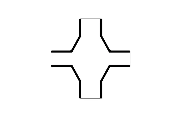 Overview diagram of Helashrink 2000 series right angle cross heat shrink molded shape for four direction cable routing
