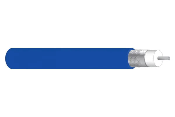 SS spiral strip coaxial cable with composite strip and round braid shielding