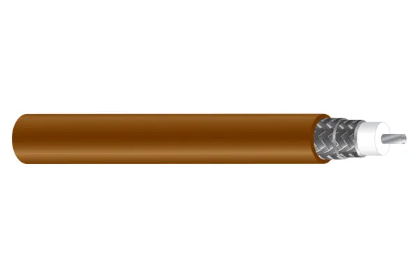 MIL-C-17 coaxial cable with PTFE insulation and silver plated conductors