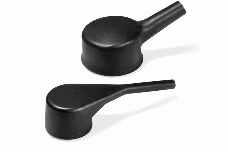 Helashrink 1100 series low profile right angle heat shrink shape with high ratio providing strain relief for connector cables