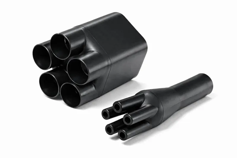 Helashrink 500 5-way outlet breakout boot for insulating and sealing cable crotch systems