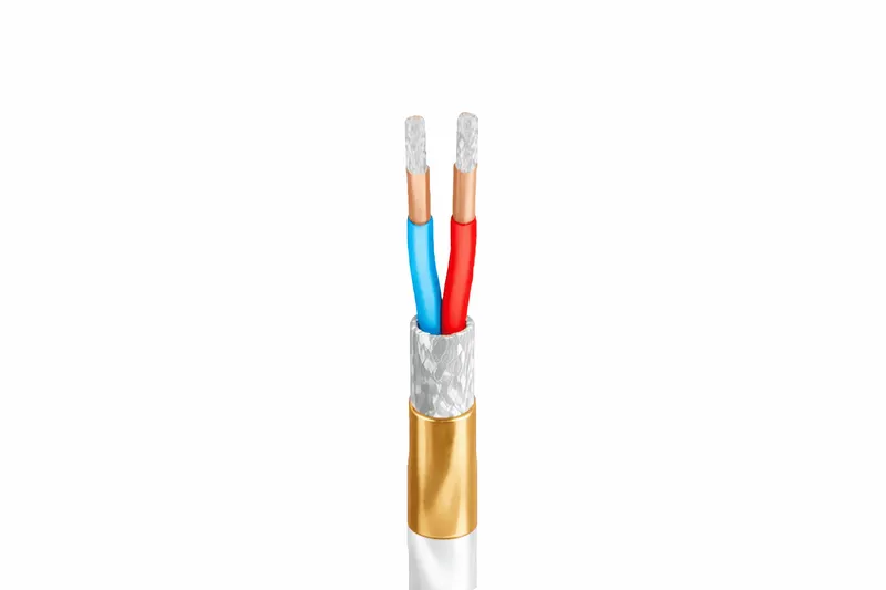 [ai] 22 AWG white shielded electric cable with braided shield for ASNE high temperature applications