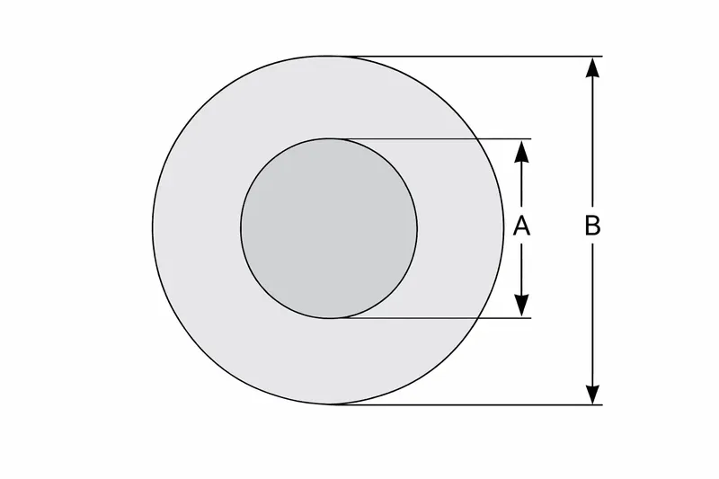 [ai] High voltage corona wire cross section showing conductor and PTFE insulation
